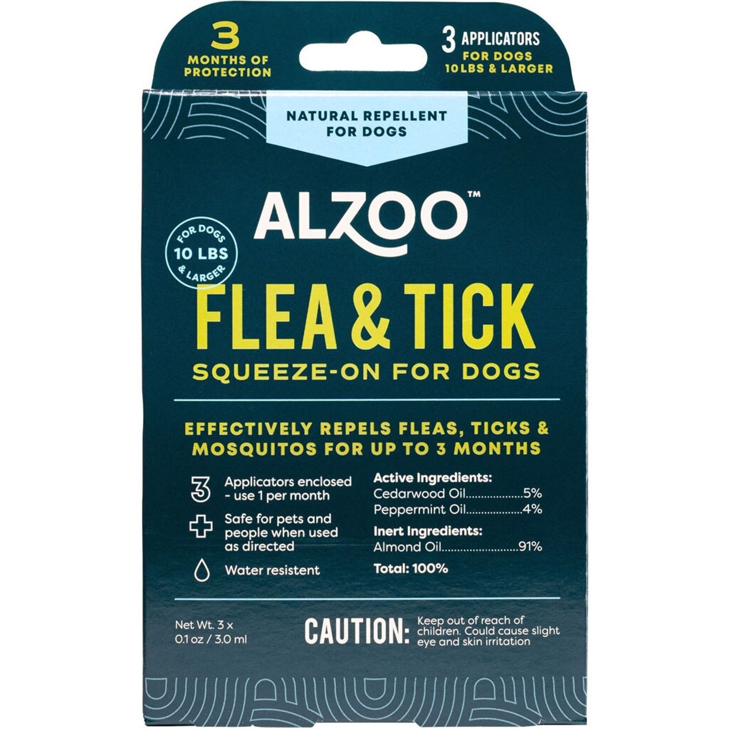 Alzoo Plant-Based Flea & Tick Squeeze-On Dog