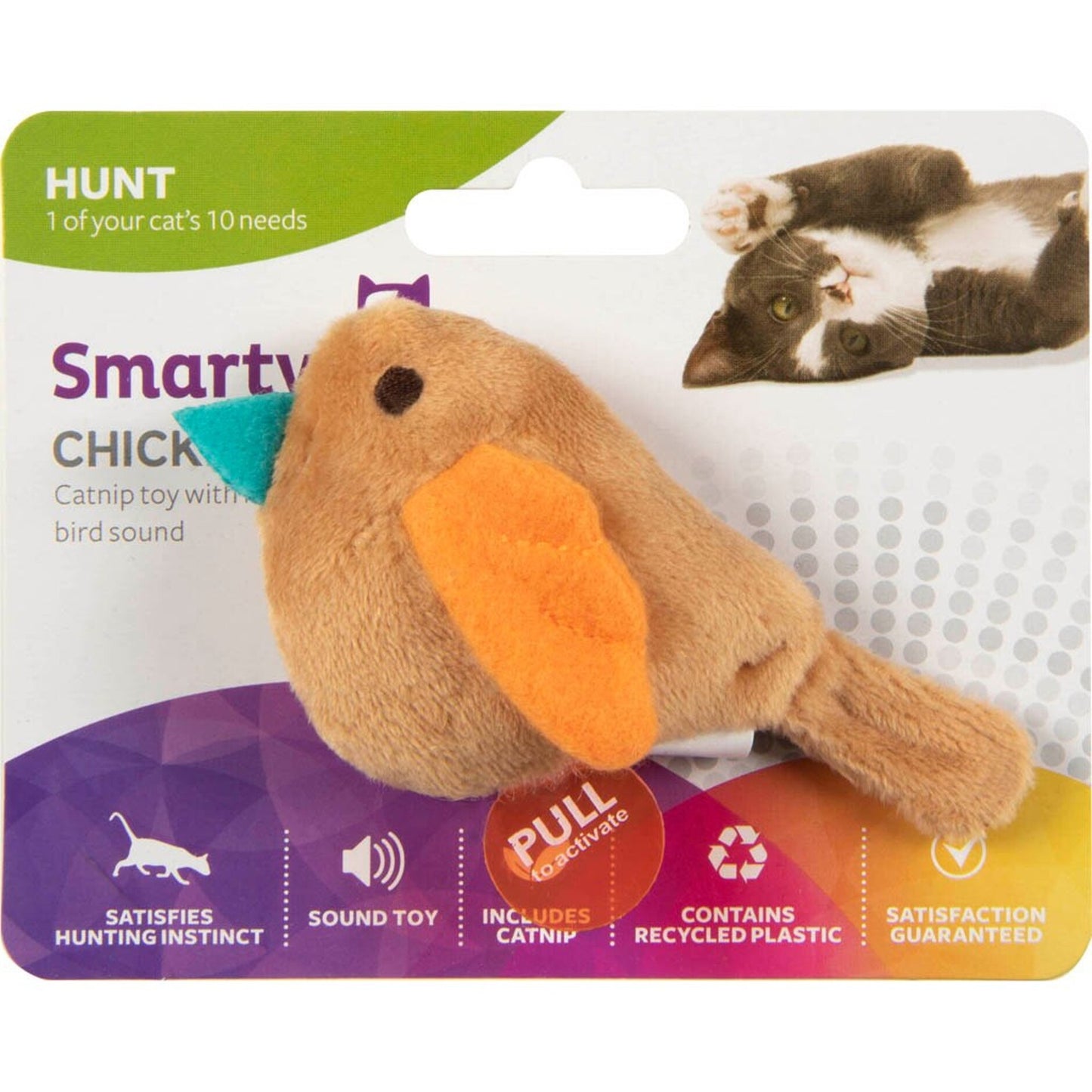 Smartykat Chickadee Chirp Bird Sound Cat Toy