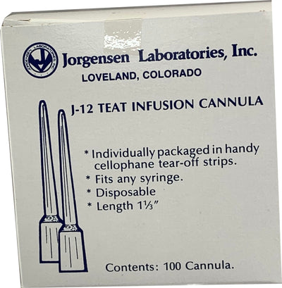 J-12 Plastic Teat Infusion Cannula