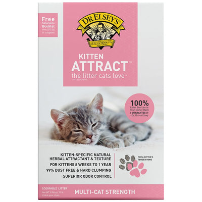 Dr. Elsey's Precious Cat Kitten Attract Kitten Training Litter, Kitten Attract Litter 20lb Bo, 20 lb