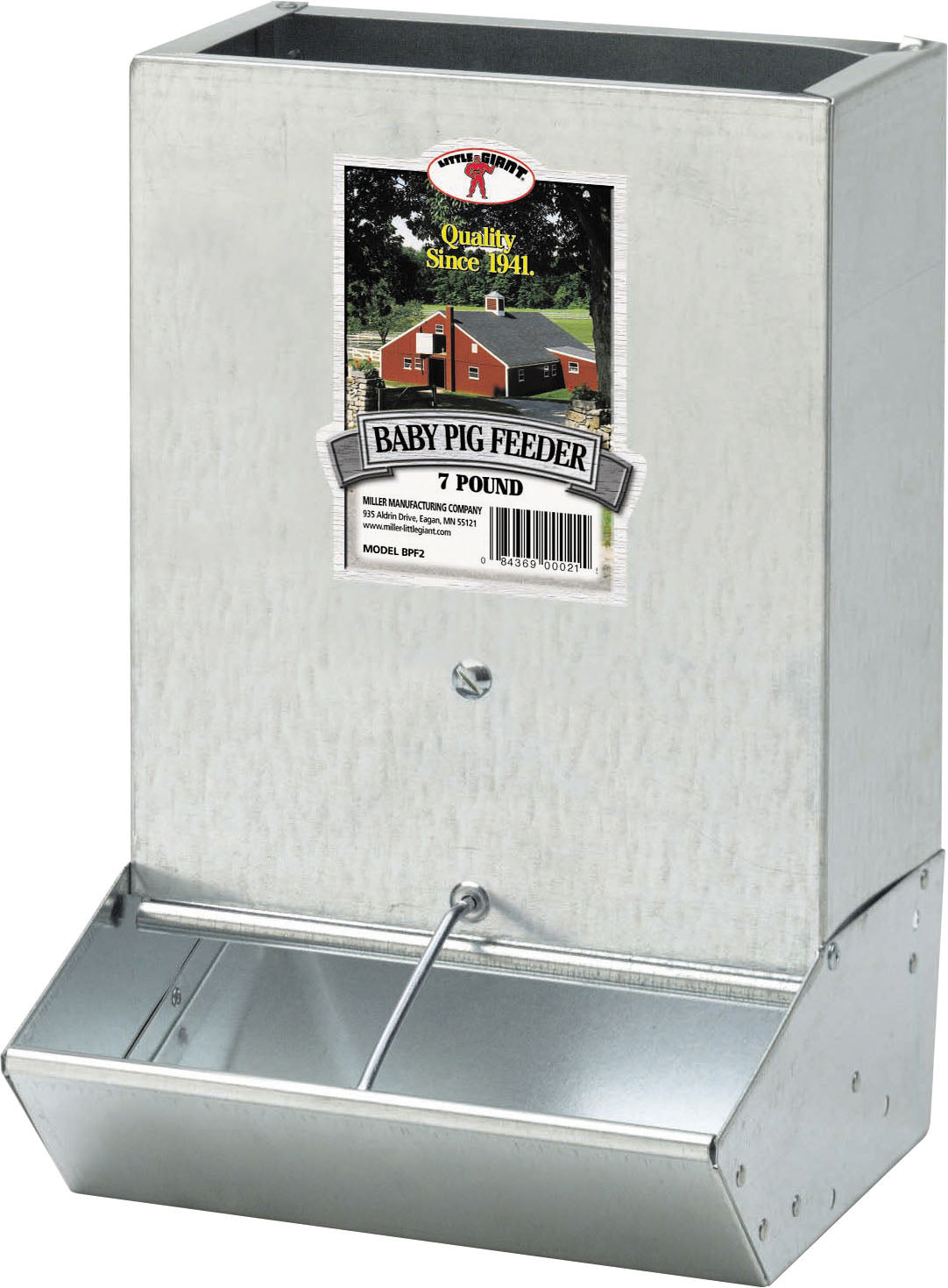 Little Giant 2 Hole Baby Pig Feeder Galvanized