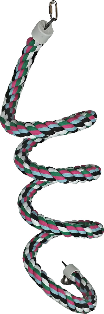 Happy Beaks Cotton Rope Boing W/Bell Bird Toy