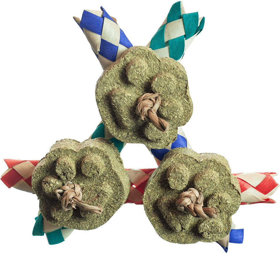 Nibbles Timothy Hay Chews W/Paper Finger Traps – Perk Valley Pet