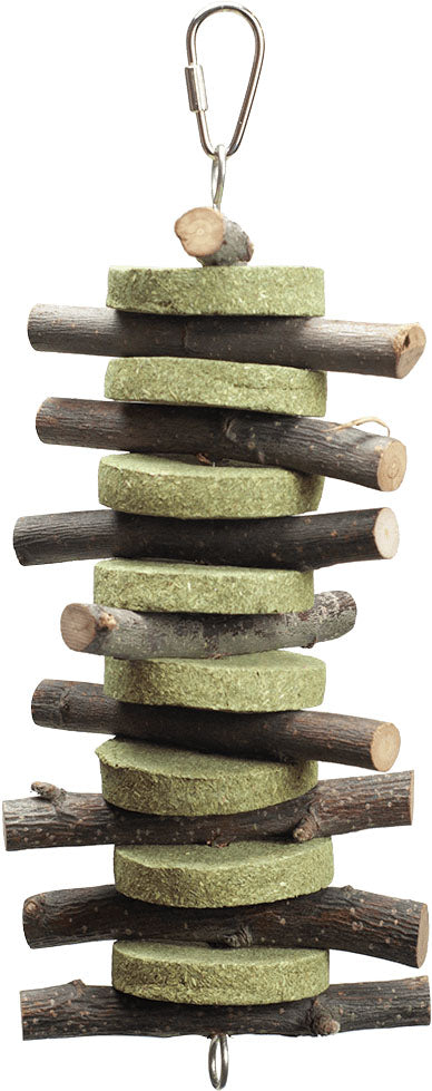 Nibbles Timothy Hay Stack Chews W/ Wood Sticks