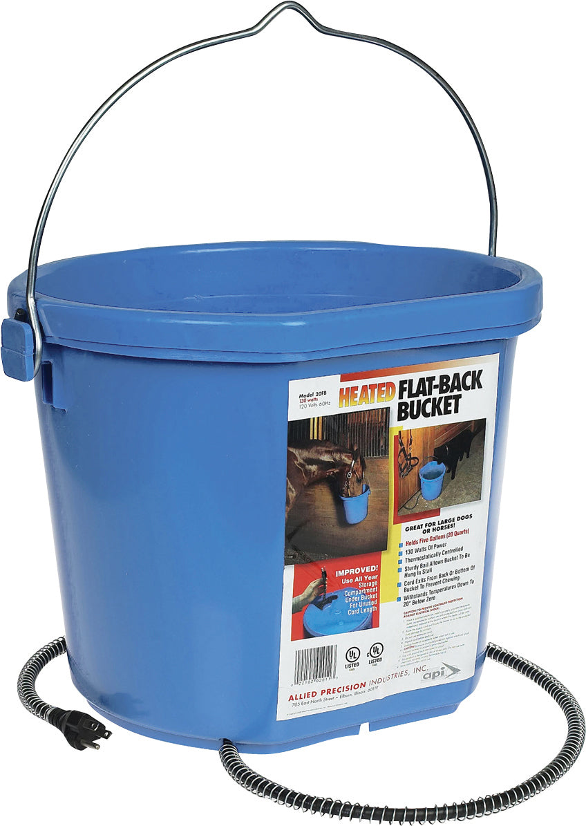 Heated Plastic Flatback Bucket