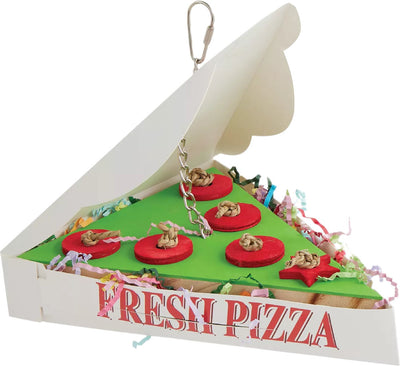 Happy Beaks Pizza Takeout Bird Toy