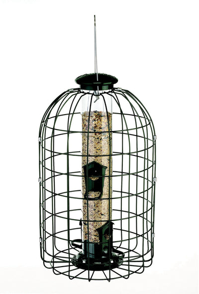 Squirrel-Resistant Caged Tube Feeder