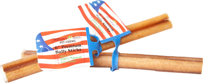 Packaged Nature's Own USA 6" Premium Bully Sticks in blue band with American flag design