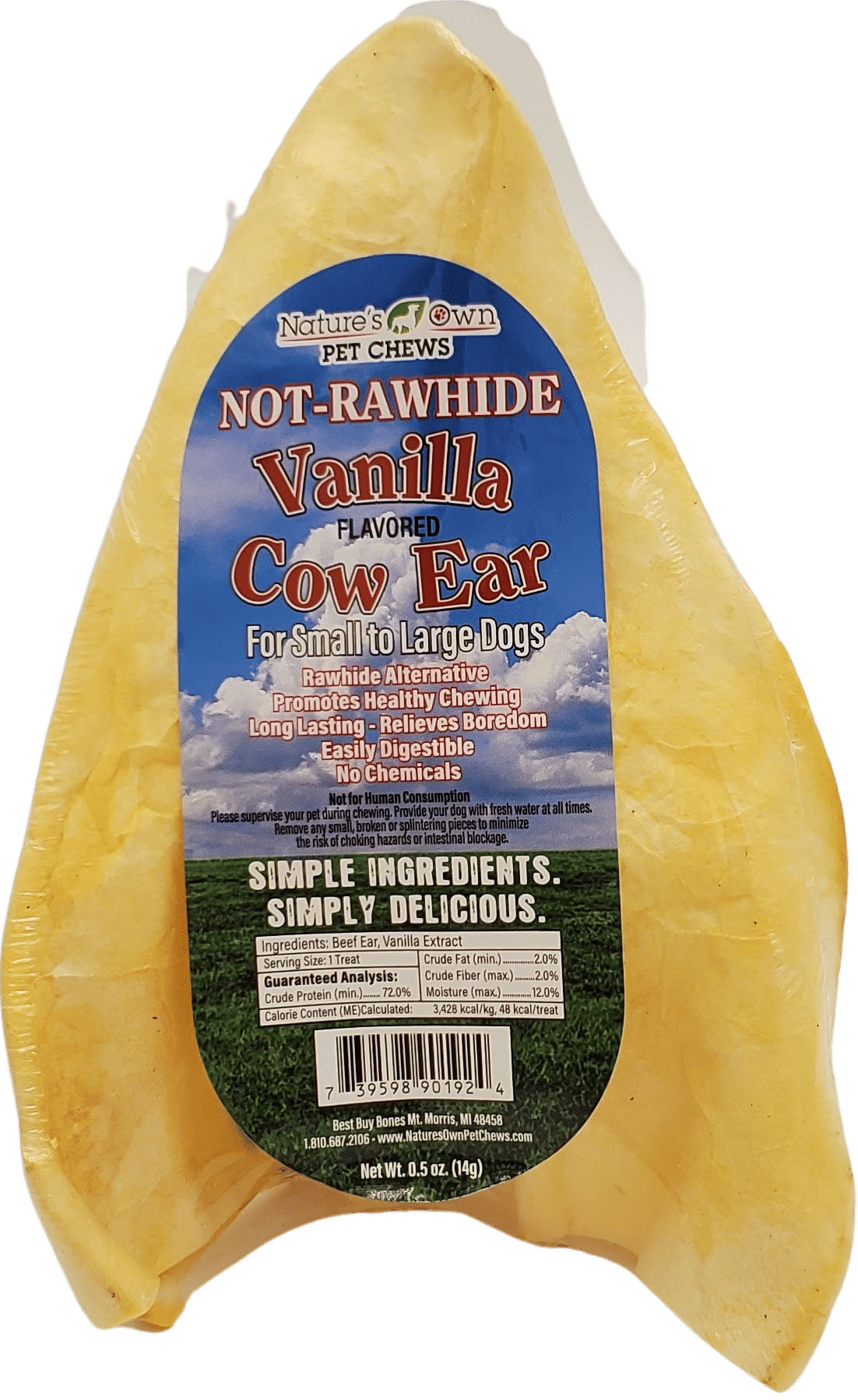 Nature'S Own Usa Cow Ears Shrink Wrapped (Pack Of 25)