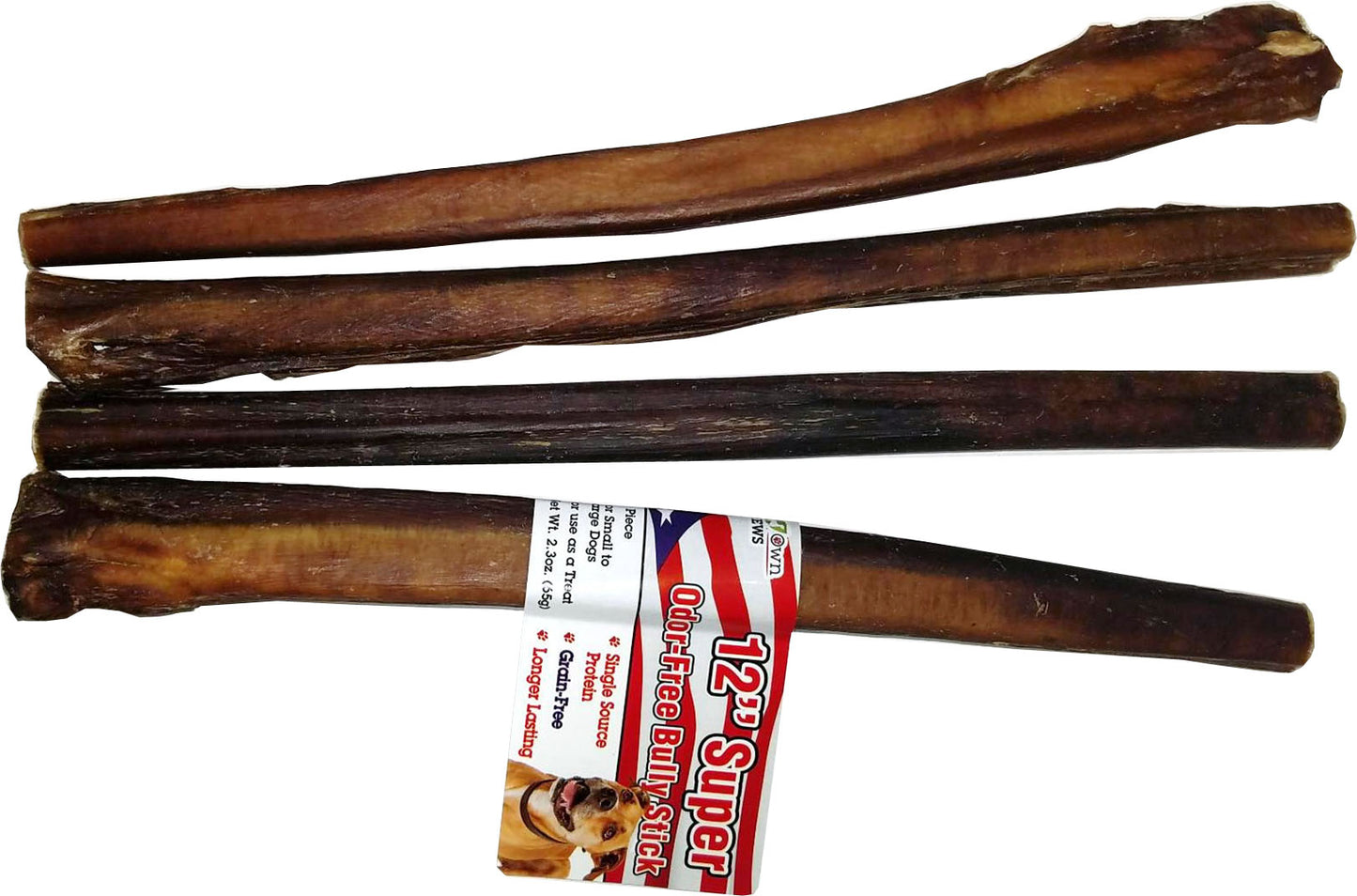 Nature'S Own Usa Odor-Free Super Bully Sticks (Pack Of 15)