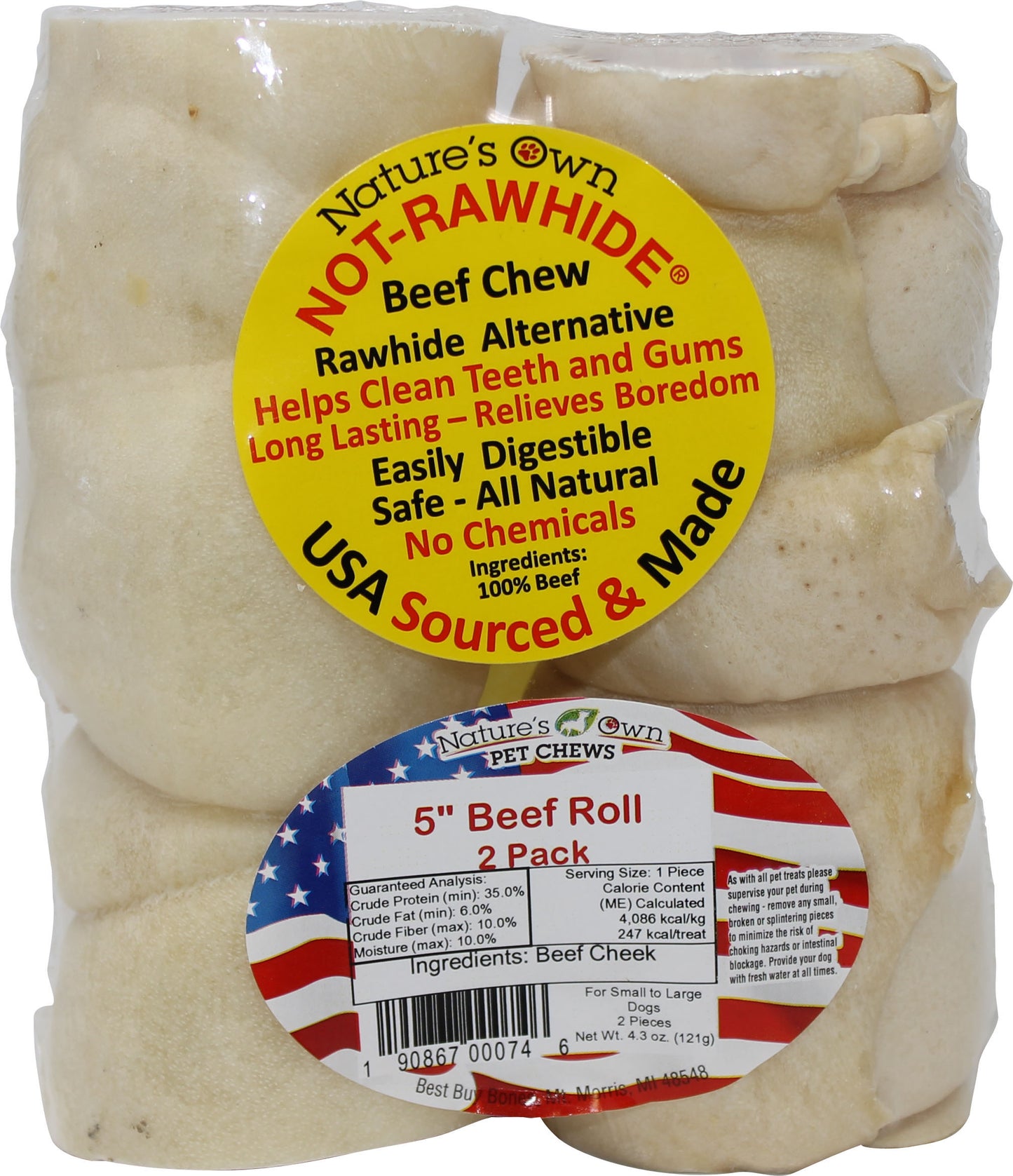 Nature'S Own Usa Not-Rawhide Beef Chews (Pack Of 12)