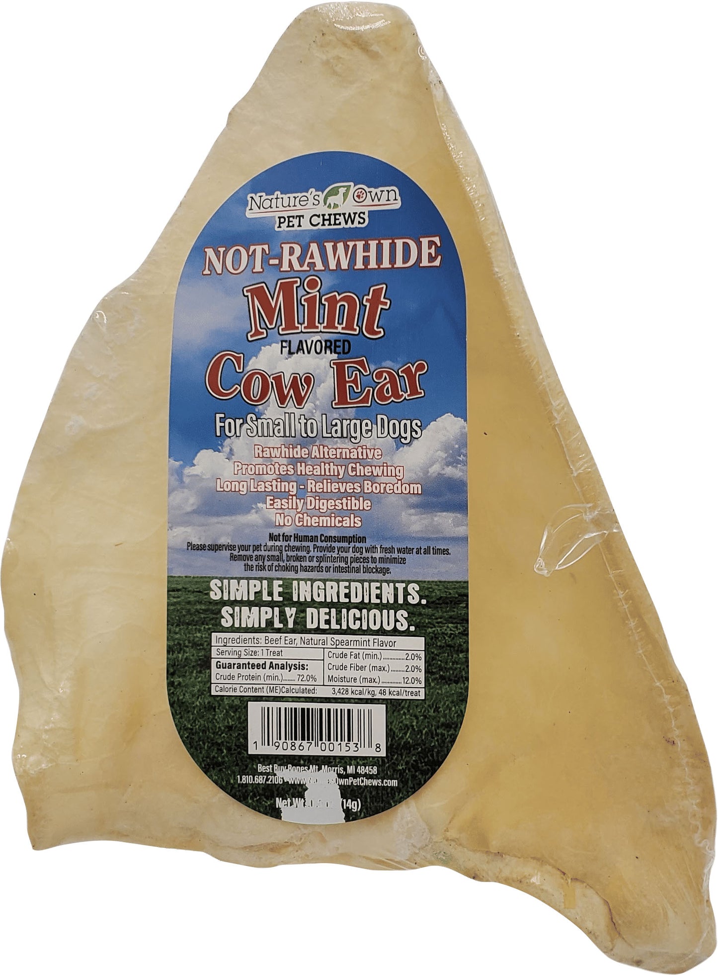 Nature'S Own Usa Cow Ears Shrink Wrapped (Pack Of 25)