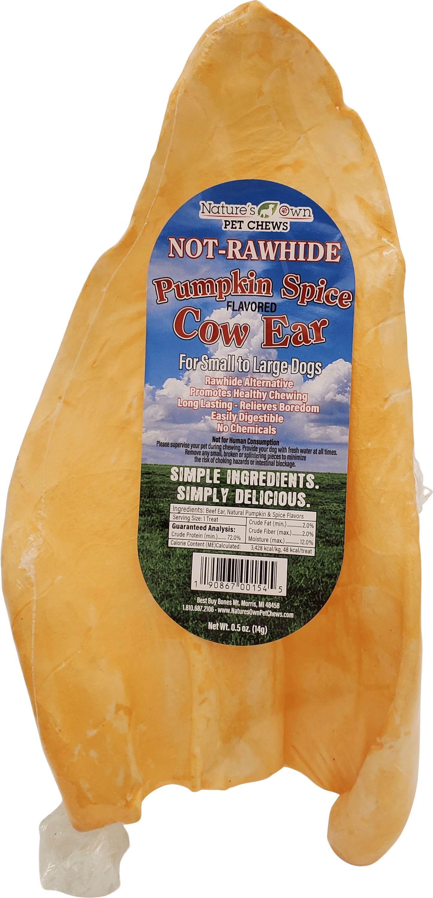 Nature'S Own Usa Cow Ears Shrink Wrapped (Pack Of 25)