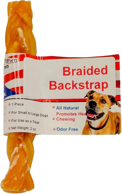Nature'S Own Braided Backstrap Chew (Pack Of 24)