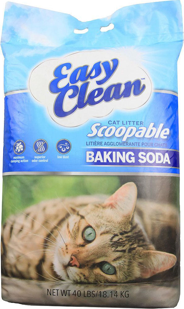 Pestell Easy Clean Clumping Cat Litter with Baking Soda, 40-Pound