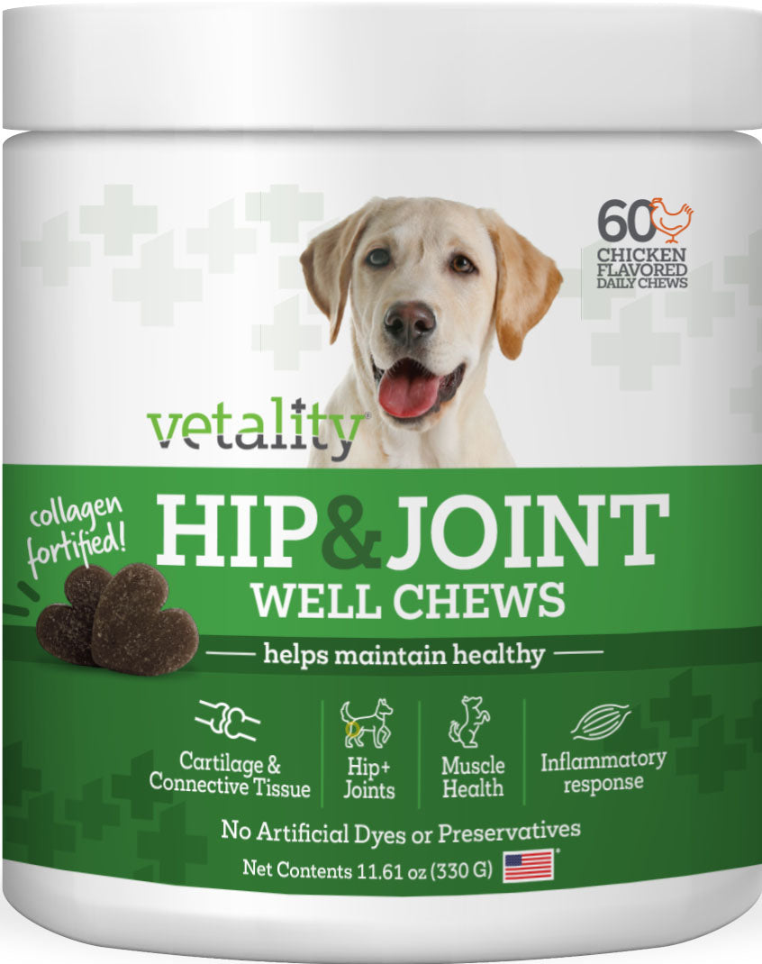 Vetality Hip+Joint Soft Well Chews For Dogs