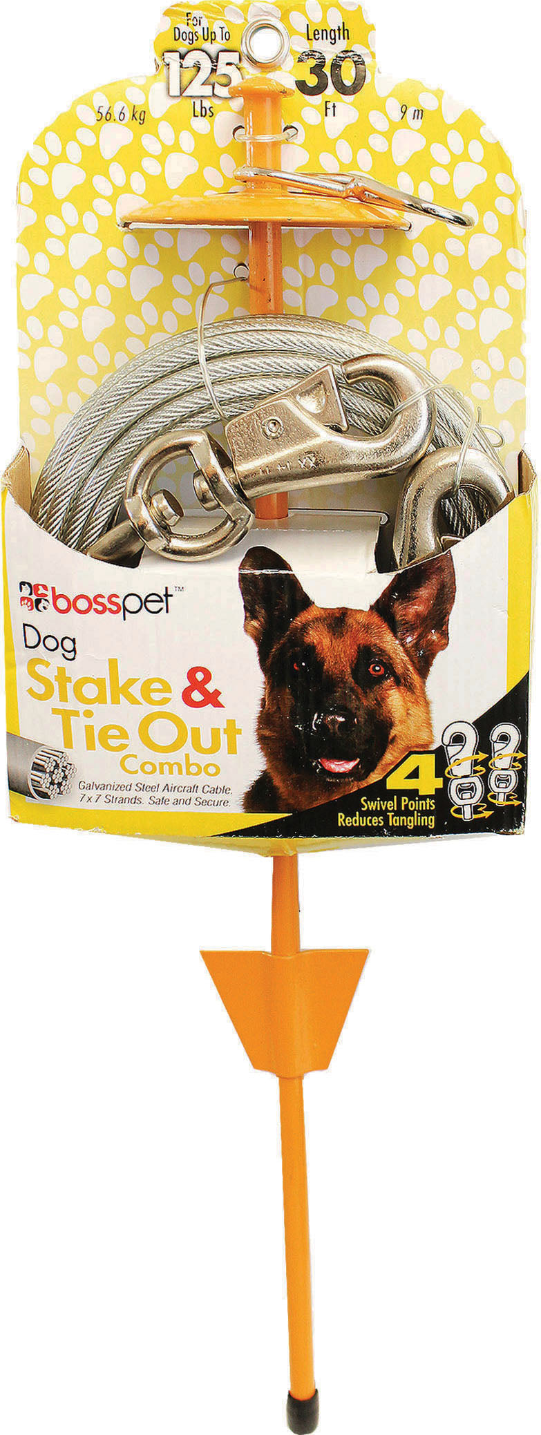 Boss Pet Tie-Out/Dome Stake Combo