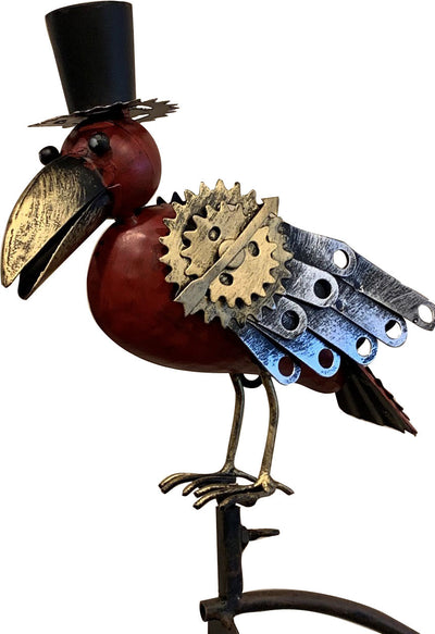 Esschert Metal Mechanical Bird Rocker W/Top Hat (Pack Of 3)