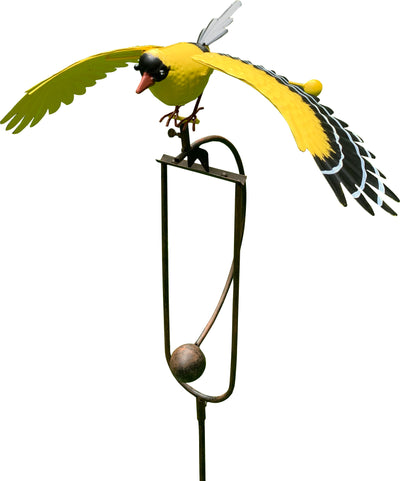 Esschert Design Metal Finch Rocker Stake (Pack Of 3)