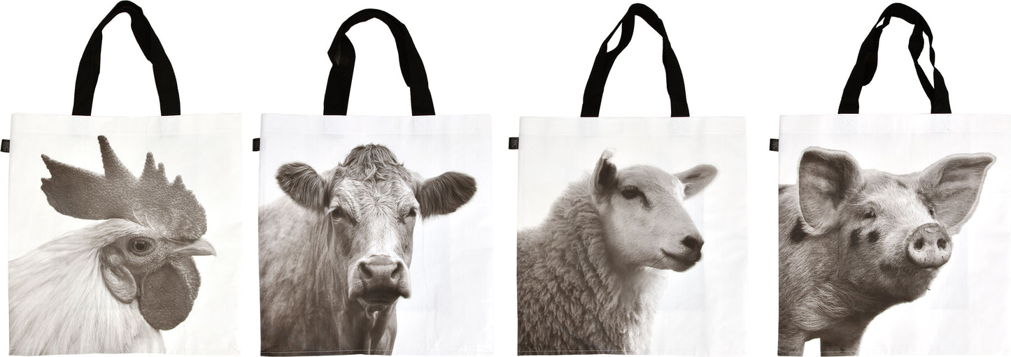 Esschert Design Farm Animal Shopping Bags Asst (Pack Of 24)