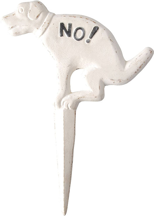 Esschert Design No! Pooping Yard Sign Cast Iron