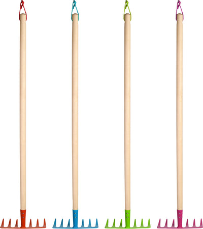 Esschert Design Childrens Metal Rake Wood Handle