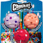 Packaged Chuckit! Birthday Fetch Medley 3-pack with blueberry, carrot cake, and red velvet scented balls in pink, purple, and red colors.