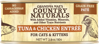 Grandma Mae's Country Naturals Tuna & Chicken PÃƒÆ’Ã†â€™Ãƒâ€šÃ‚Â¢tÃƒÆ’Ã†â€™Ãƒâ€šÃ‚Â© Case 24-2.8 Oz Cans Cat Food