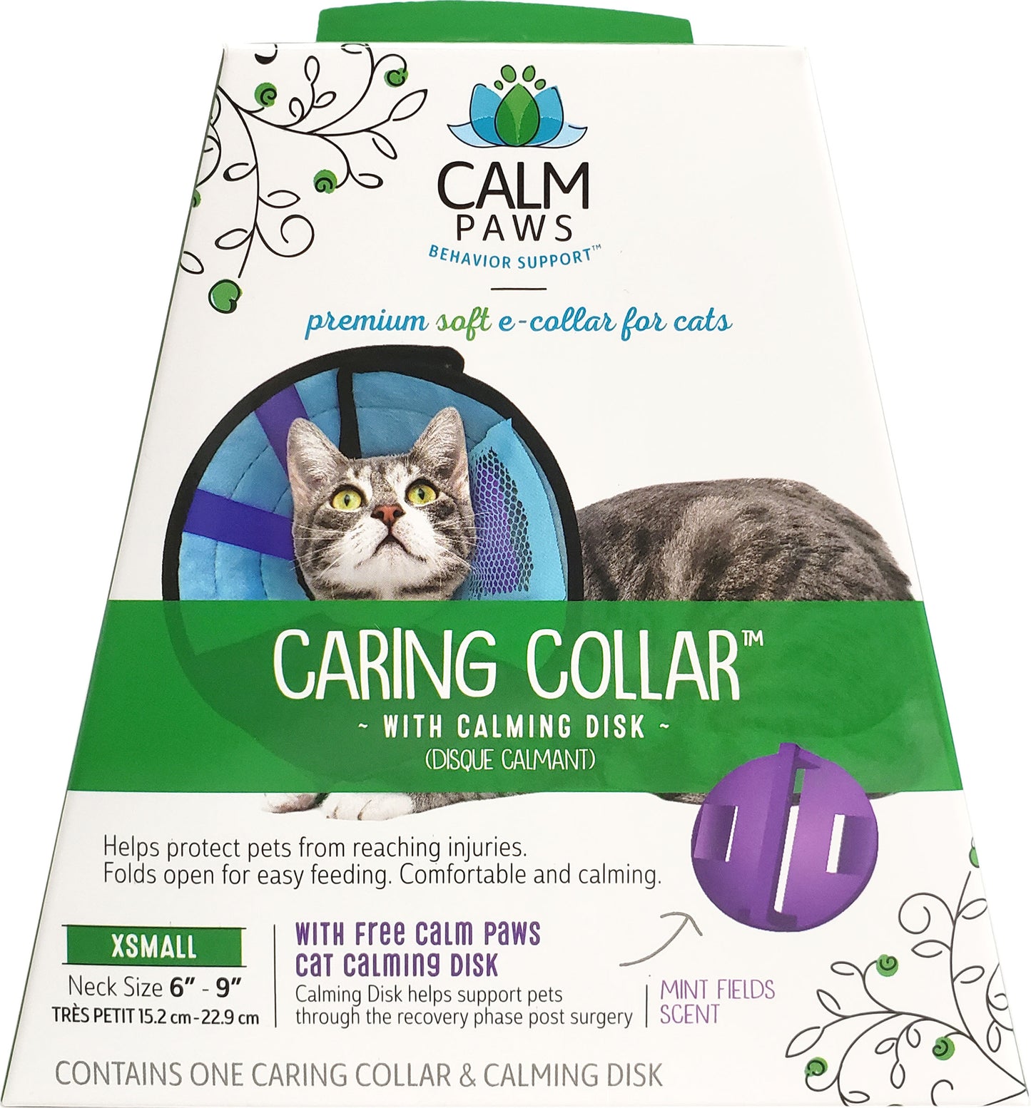 Calm Paws Caring Collar W/Calming Disk For Cats