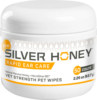 Silver Honey Rapid Ear Care Vet Strength Pet Wipes