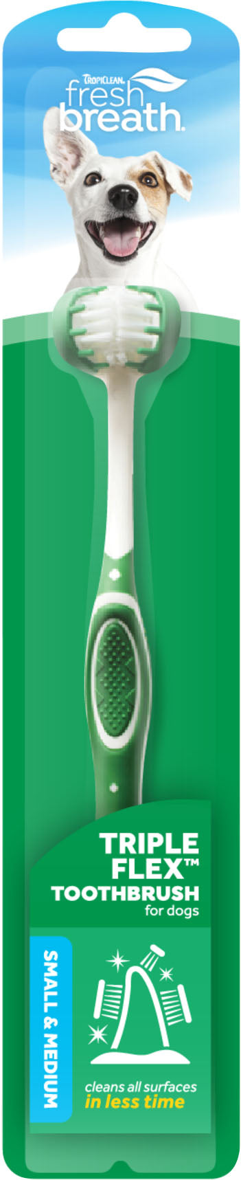 Fresh Breath Triple Flex Toothbrush For Small Dogs