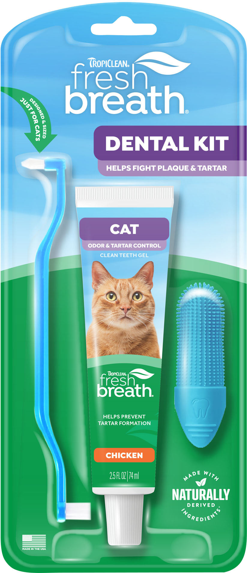 Fresh Breath Odor & Tartar Dental Kit For Cats
