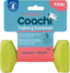 Packaged Coachi Training Dumbbell in lime green, medium size, front view.