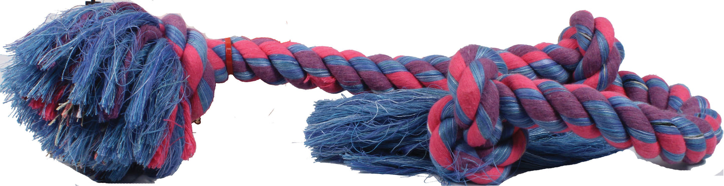 Flossy Chews Color 3 Knot Rope Tug