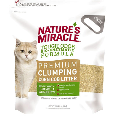 Nature's Miracle Premium Clumping Corn Cob Litter, Tough Odor Bio-Enzymatic Formula, Dust Free