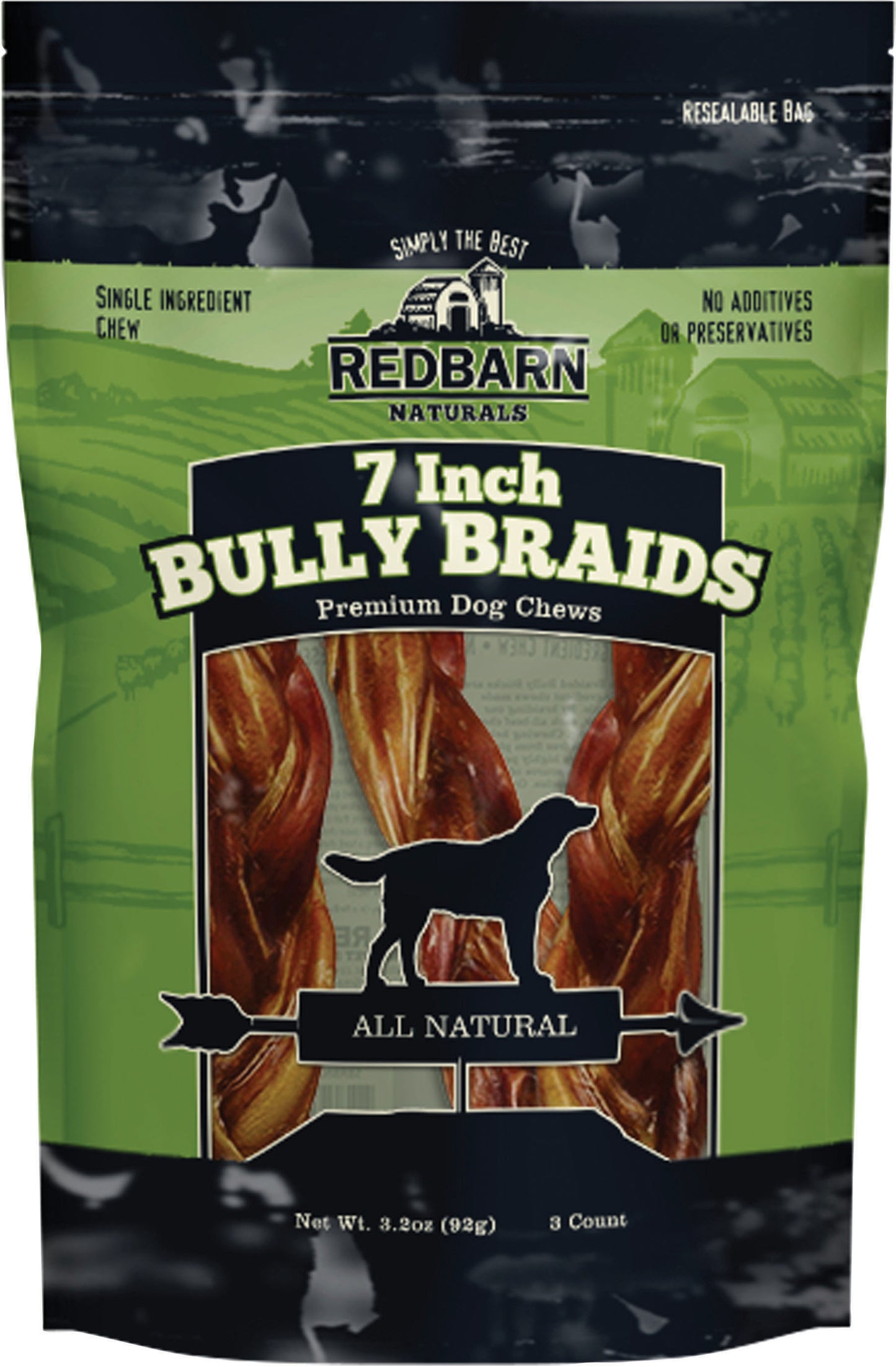 Redbarn Naturals Braided Bully Sticks Bagged