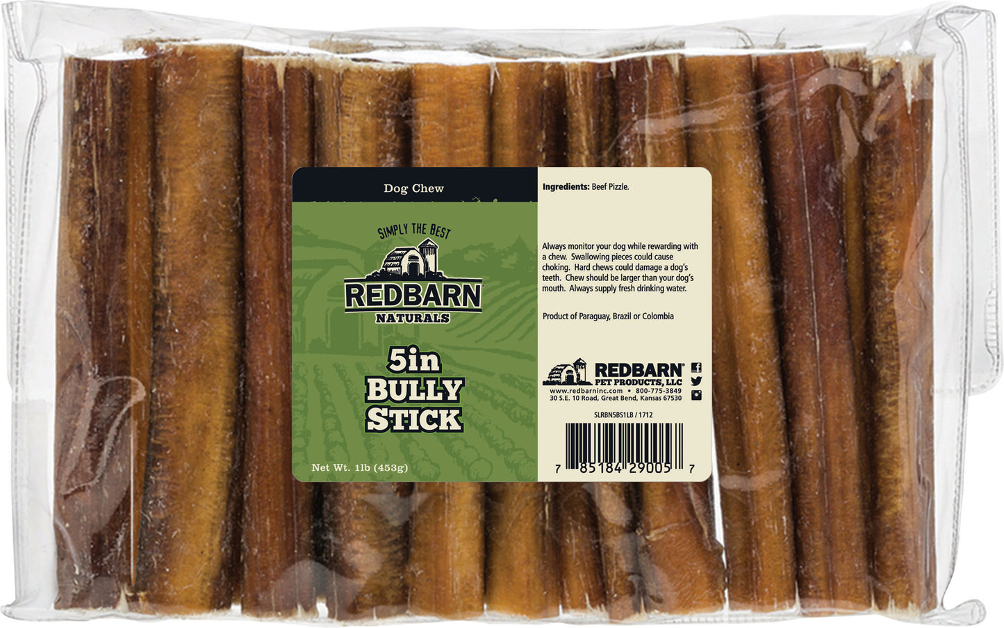 Redbarn Naturals Bully Stick Chew Bagged