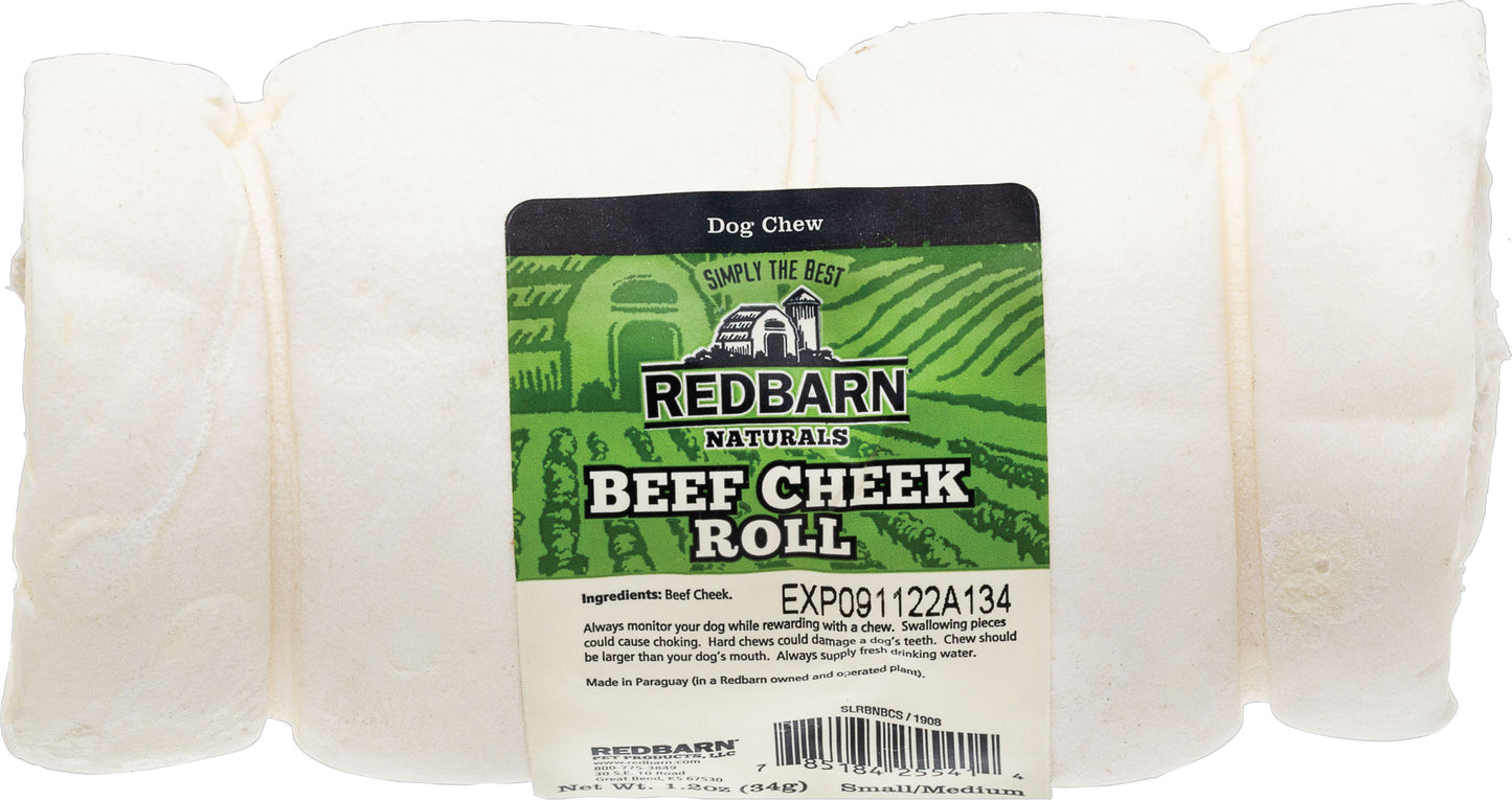 Redbarn Naturals Puffed Beef Cheek Roll (Pack Of 25)