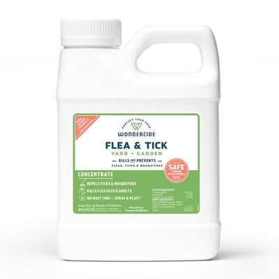 Wondercide - Flea and Tick Spray Concentrate for Yard and Garden with Natural Essential Oils - Kill, Control, Prevent, Fleas, Ticks, Mosquitoes and Insects - Safe Around Pets, Plants, Kids - 16 oz