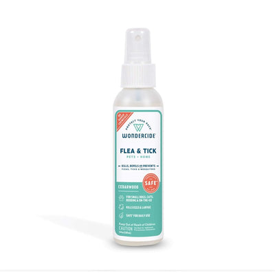 Wondercide - Flea, Tick & Mosquito Spray for Dogs, Cats, and Home - Flea and Tick Killer, Control, Prevention, Treatment - with Natural Essential Oils - Pet and Family Safe - Cedarwood 4 oz