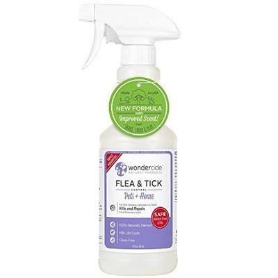 Wondercide - Flea, Tick & Mosquito Spray for Dogs, Cats, and Home - Killer, Control, Prevention, Treatment - with Natural Essential Oils - Pet and Family Safe - Rosemary 16 oz