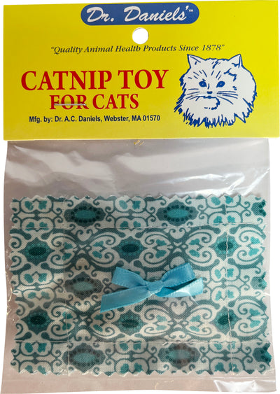 Dr. Daniels Catnip Pillow W/Bow 100% Catnip Filled