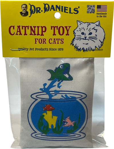 DR. DANIELS FISH BOWL BAG TOY 100% CATNIP FILLED
