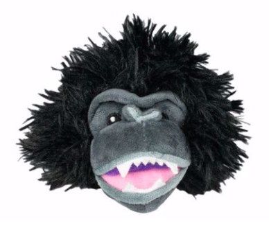 Tall Tails 2-in-1 Gorilla Head Dog Toy, 4 in