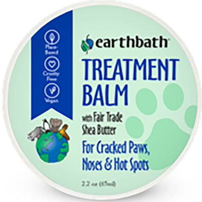 earthbath, Treatment Balm - Dog Balm for Paws and Nose, Dry Cracked Nose and Paw Balm, Plant-Based, Curelty-Free, Vegan, Made with Nilotica Shea Butter for Dogs and Cats - 2.2 Oz