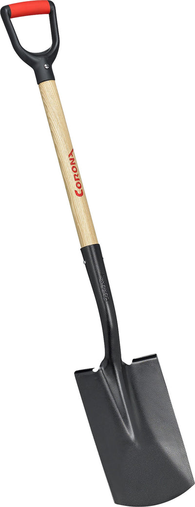 D Grip Wood Handle Square Point Shovel
