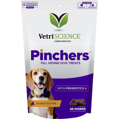 VETRISCIENCE Pinchers Pill Hiding Treats for Dogs - Pill Hiders with Probiotics for Concealing Medicine, Capsules and Tablets