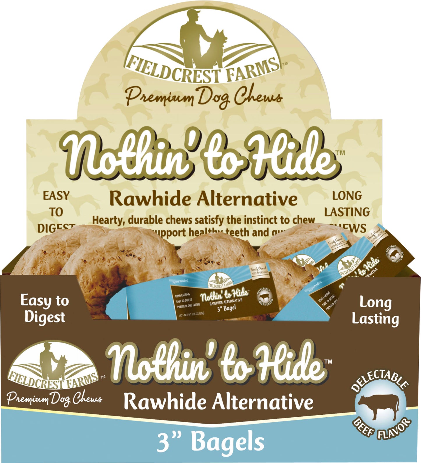 Nothin' To Hide Rawhide Alternative Bagels (Pack Of 24)