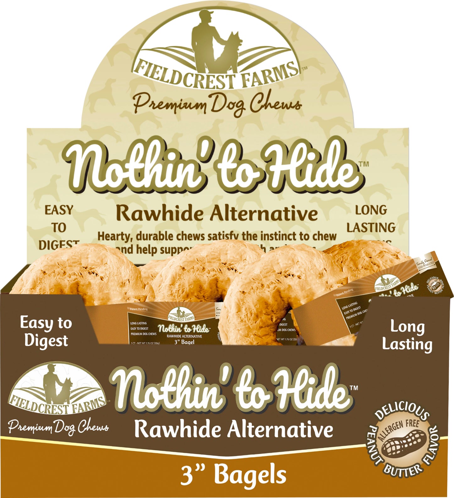 Nothin' To Hide Rawhide Alternative Bagels (Pack Of 24)
