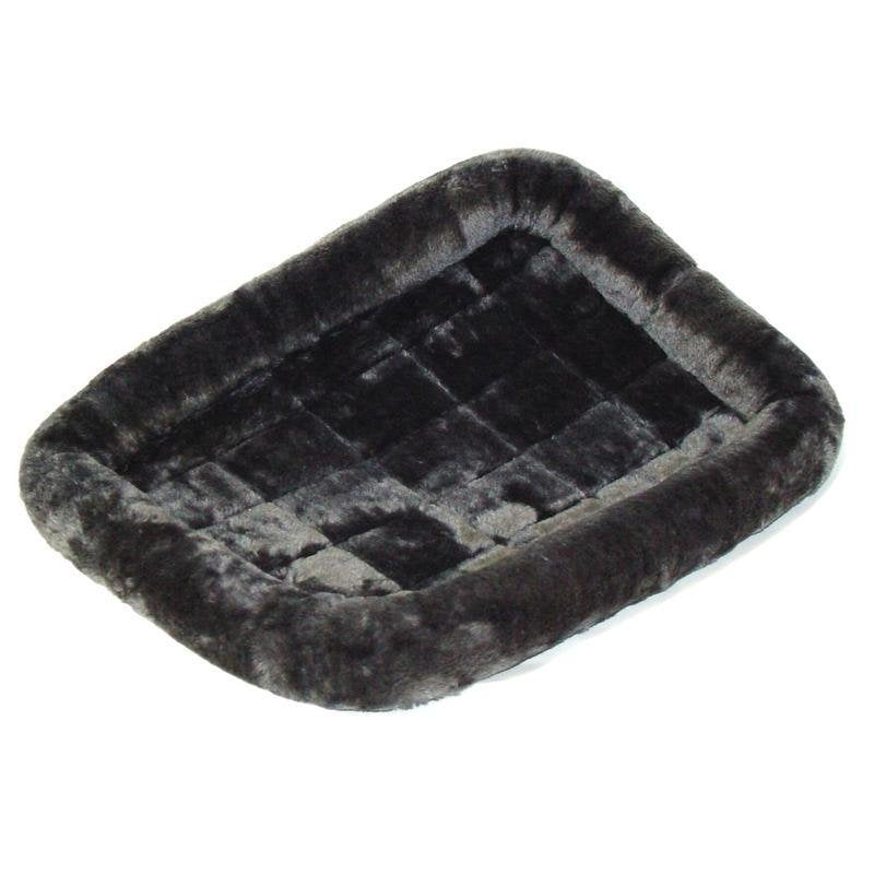 MidWest Homes for Pets Bolster Dog Bed 42L-Inch Gray Dog Bed w/ Comfortable Bolster | Ideal for Large Dog Breeds & Fits a 42-Inch Dog Crate | Easy Maintenance Machine Wash & Dry